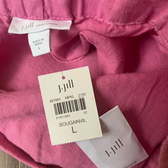 J. JILL Linen Full-Leg Sailor Crops Wide-Leg High-Waist - Picture 6 of 9